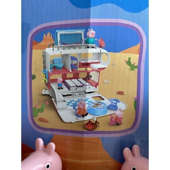 Peppa Pig Peppa’s Family MOTORHOME Vehicle To RV Playset With 4 Figures NEW - Picture 2 of 12